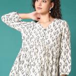 Women Printed V-Neck Tunic