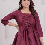 Women Square Neck Peplum Tunic